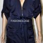 $198 New BCBG Max Azria "Klee" Dark Midnight Satin Cargo Cocktail Party Dress M