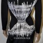$198 New BCBG Max Azria "Andy" Black White Draped Jersey Party Dress S