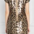$598 New BCBG Max Azria Cheetah Sequin Cocktail Party Dress M
