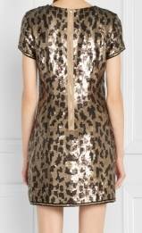 $598 New BCBG Max Azria Cheetah Sequin Cocktail Party Dress M