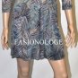 $188 New BCBG Max Azria Ink Combo Faux Wrap Party Cocktail Dress SP