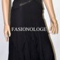 $798 New BCBG Max Azria Black Silk Chiffon Sequin Party Cocktail Gown Dress 4