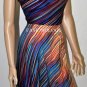 $278 New BCBG Max Azria Teal Multi 100% Silk Shift Party Dress 4