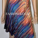 $278 New BCBG Max Azria Teal Multi 100% Silk Shift Party Dress 2