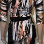 $228 New BCBG Max Azria Block Print Jersey Cocktail Party Dress XXS