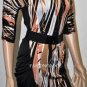 $228 New BCBG Max Azria Block Print Jersey Cocktail Party Dress S