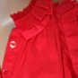 $158 New BCBG Max Azria Azalea Red Cotton Ruffle Cocktail Party Top NWT M