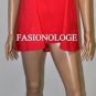 $158 New BCBG Max Azria Azalea Red Cotton Ruffle Cocktail Party Top NWT S