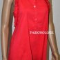$158 New BCBG Max Azria Azalea Red Cotton Ruffle Cocktail Party Top NWT S