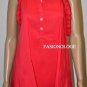 $158 New BCBG Max Azria Azalea Red Cotton Ruffle Cocktail Party Top NWT S