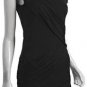 $228 New BCBG Max Azria Black Modal Draped Cocktail Party Dress XS