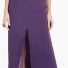 $478 New BCBG Max Azria Purple Silk Chiffon Jewel Strapless Cocktail Dress 8