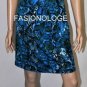 $208 New BCBG Max Azria Ocean Blue Stretch Jersey Print Cocktail Party Dress S
