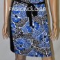 $218 New BCBG Max Azria Lark Spur Blue Stretch Jersey Print Short Party Dress S