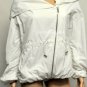 $328 New BCBG Max Azria White Hodded Zipper Woven Jacket Coat S