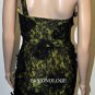 $368 New BCBG Max Azria Black Lace Cut  Out One Shoulder Voile Party Dress ~0~
