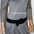$228 New BCBG Max Azria Heather Grey Modal Belted Cocktail Party Dress M