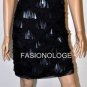 $688 New BCBG Max Azria Little BlackTulle Sequin Short Cocktail Party Dress M