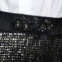 $398 New BCBG Max Azria Ruffle Sleeve Gold Sequin White Woven Party Dress ~0~