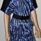$178 New BCBG Max Azria "Adela" Blue Belted Jersey Cocktail Party Dress M