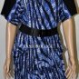 $178 New BCBG Max Azria "Adela" Blue Belted Jersey Cocktail Party Dress M