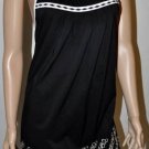 $250 New BCBG Max Azria Embroidered Black Cotton Wowen Party Dress 10