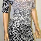 $218 New BCBG Max Azria Black Combo Print Jersey Party Dress S