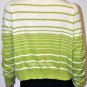 $228 New BCBG Max Azria Pear Stripe Knit Cashmere Fly Away Cardigan Sweater S