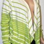 $228 New BCBG Max Azria Pear Stripe Knit Cashmere Fly Away Cardigan Sweater S