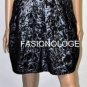 $398 New BCBG Max Axria One Shoulder Black Gunmetal Taffeta Cocktail Dress ~0~