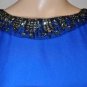 $608 New BCBG Max Azria Larkspur Blue Embellished Silk Long Dress Gown ~0~