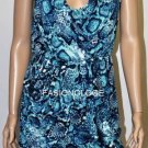 $198 New BCBG Max Azria Blue Surf Draped Jersey Cocktail Party Dress S