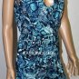 $198 New BCBG Max Azria Blue Surf Draped Jersey Cocktail Party Dress S