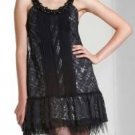 $398 New BCBG Max Azria Black Embellished Lace Cocktail Party Dress 10