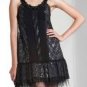 $398 New BCBG Max Azria Black Embellished Lace Cocktail Party Dress 10