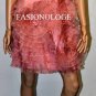 $648 New BCBG Max Azria Pink Flush Strapless Silk Organza Cocktail Dress 8