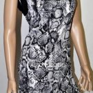 $128 New BCBG Max Azria "Delia" Blackton Combo Jersey Cocktail Party Dress L