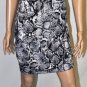 $128 New BCBG Max Azria "Delia" Blackton Combo Jersey Cocktail Party Dress L
