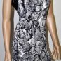 $128 New BCBG Max Azria "Delia" Blackton Combo Jersey Cocktail Party Dress L