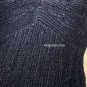 $228 New BCBG Max Azria Nylon Wool Black Knit Cable Cowl Mini Sweater Top L