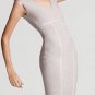 $398 New BCBG Max Azria "Ribel" Rose Mist Bandage Cocktail Party Power Dress M