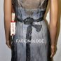 $748 New BCBG Max Azria Runway Organza Silver Dust Woven Wrap Cocktail Dress S