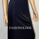 $318 New BCBG Max Azria Pacific Blue 1 Shoulder Jewel Long Party Gown Dress L
