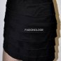 $168 New BCBG Max Azria Black Tiered Ruffle Cotton Short Party Skirt S