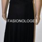 $317 New BCBG Black Applique Pleated Jersey Gown Party Cocktail Dress S