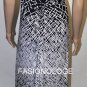 $268 New Max&Cleo by BCBG One Shoulder Black Jersey Cocktail Gown Dress 8