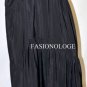 $318 NWT BCBG Max Azria Tiered Silk Draped Black Long Party Skirt XS
