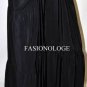 $318 NWT BCBG Max Azria Tiered Silk Draped Black Long Party Skirt XS