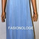 $388 New BCBG Silk Embellished Overlay Crystal Blue Strapless Long Gown Dress 4