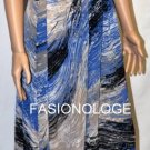 $368 New Max&Cleo by BCBG One Shoulder Pacific Silk Chiffon Overlay Gown ~0~